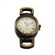 合金の腕時計の部品  フラットラウンド  アンティークブロンズ  49x27x9mm X-WACH-F001-02AB-1