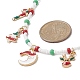 Christmas Tree & Candy Cane & Moon & Deer Alloy Pendant Necklace NJEW-JN04301-2