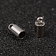 304ステンレス鋼コードエンド  エンドキャップ  ステンレス鋼色  8x4mm  穴：2mm  内径：3mm STAS-M250-04-1