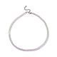 Facettierte Halsketten aus Glasperlen mit Farbverlauf für Damen NJEW-JN04195-2