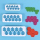 3 Sizes Hexagon Food Grade Plastic Cookie Cutters Sets DIY-L057-08-1