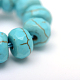 Faceted Rondelle Dyed Synthetic Turquoise Bead Strands G-R343-4x6-22-4