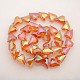 Heart Electroplate Full Rainbow Plated Glass Beads Strands EGLA-P001-F02-1