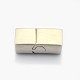 Mixed Styles Glazed or Matte Rectangle 304 Stainless Steel Magnetic Necklace Clasps STAS-I011-11B-2