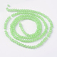 Chapelets de perles en verre imitation jade X-GLAA-R135-2mm-36-2