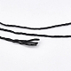 ポリエステル糸  カスタム織りジュエリー作りのために  ブラック  0.2mm  約1000m /ロール NWIR-K023-0.2mm-14-2