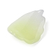 ガラスチャーム  イチゴの葉のチャーム  黄緑  22x16x7.5mm  穴：1.2mm GLAA-A011-16A-2
