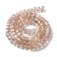 Electroplate Glass Beads Strands EGLA-D018-6x6mm-75-5