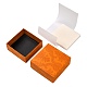 Boîte à bracelet en carton à imprimé floral carré CBOX-Q038-03B-2