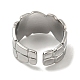 304 anillo de puño abierto de acero inoxidable RJEW-C067-16P-3