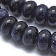 Chapelets de perles en pierre d'or bleue synthétique G-G793-19B-02-3