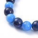 Pulseras elásticas de lapislázuli natural (teñidas)&nbsp;BJEW-JB04506-04-2
