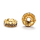 Iron Rhinestone Spacer Beads RB-A007-10MM-G-6