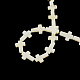 Chapelets de perles de croix de coquillage naturel X-SSHEL-F290-17-2