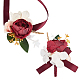 Craspire 2 шт. 2 стиля роза из шелковой ткани с атласной лентой корсаж-бутоньерка и корсажи на запястье AJEW-CP0005-94-1
