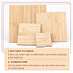 絵画のためのolycraftの正方形の木の板  バリーウッド  30個/セット AJEW-OC0001-93-4