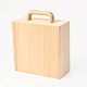 木製収納ボックス  アクリル透明カバーとハンドル付き  正方形  バリーウッド  19.5x8.5x23cm CON-B004-01A-3