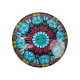 Cabuchones de flor geométrica de vidrio GGLA-N004-12mm-G31-1