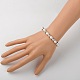 Girlfriend Valentines Day Ideas Brass Beads Round Jewelry Sets: Bracelets & Necklaces SJEW-JS00685-8-5