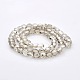 Faceted Flat Round Clear Glass Beads Strands EGLA-A033-6mm-01-2