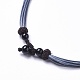 Fabricación de collar de cordón encerado ajustable MAK-L027-A01-3