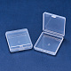 Benecreat 18 Packung Rechteck durchsichtige Kunststoffperlen Aufbewahrungsbehälter Box Case mit hochklappbaren Deckeln für kleine Gegenstände CON-BC0004-61-5