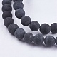 Brins noir de perles de pierre naturelle X-G-R193-01-8mm-3