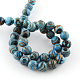Chapelets de perle ronde de pierre précieuse synthétique teinte X-G-Q939-01C-03-2