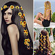 Tuch Sonnenblume Hippie Stirnband Blumenkrone OHAR-WH0011-12A-5