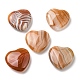 Ágata rayada roja natural/piedras de palma de ágata con bandas G-B043-02-1