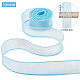 CRASPIRE Sheer Organza Ribbon Light Blue 40mm x 10m Chiffon Ribbon roll for DIY Crafts DIY-WH0325-44F-2