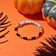 Bracelets extensibles en perles acryliques sur le thème d'halloween BJEW-JB09193-02-2