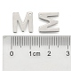 304 Stainless Steel Letter Charms STAS-O072-M-3