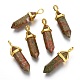 Natural Unakite Double Terminated Pointed Pendants X-G-G902-B17-1