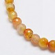 Natural Agate Round Beads Strand G-L084-6mm-12-2