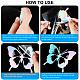 GORGECRAFT 8 Sheets Vinyl Butterfly Car Decals Colorful Laser Reflective Car Bumper Sticker Butterfly Infinity Butterflies Heart Love Butterfly Wing Decals for SUV Truck Motorcycle Doors Walls Laptop STIC-GF0001-05B-3