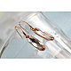 Oval Three Times of Real Rose Gold Plated Fashion Alloy Austrian Crystal Dangle Earrings EJEW-AA00057-58B-2