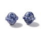 Perles de jaspe tache bleue naturelle G-E579-05K-1