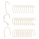 SUPERFINDINGS 36Pcs 3 Styles 18K Gold Plated Brass Earring Hooks V Shape French Ear Wire Dangle Earring with Loop for Women Girl DIY Earring Craft Jewelry Making KK-FH0004-81-1