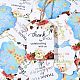 4 Sets 4 Styles Floral Pattern Paper Gift Tags CDIS-SZ0001-12-7
