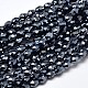 Faceted Teardrop Full Plated Electroplate Glass Beads Strands EGLA-J132-FP01-1