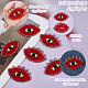 AHANDMAKER 6 Pcs Eye Beaded Patches for Clothes DIY-WH0401-29-3