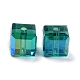 Electroplate cuentas de vidrio transparentes EGLA-B003-01A-13-2