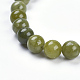 Taiwán jade natural de hebras de perlas redondo G-J276-08-8mm-3