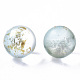 Perles de verre dépoli peintes à la bombe transparente GLAA-N035-05C-06-2