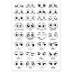 GLOBLELAND Cartoon Clear Stamps Happy Sad Angry Expression Silicone Clear Stamp Seals for Cards Making DIY Scrapbooking Photo Journal Album Decoration DIY-WH0167-56-977-7