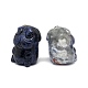 天然ソーダライト彫刻ディスプレイ装飾  ホームオフィスデスク用  犬  20.5~22x20~23x27~30mm G-F719-56A-4
