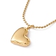 Collier pendentif coeur avec chaînes de corde torsadées NJEW-G074-45G-1