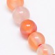 Chapelets de perles en cornaline naturelle, ronde, 4mm, Trou: 1mm, Environ 95 pcs/chapelet, 14.8 pouce