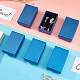 Superfindings 20pcs cajas de regalo de joyería de cartón azul con esponja en el interior para collares pulseras pendientes anillos mujeres regalos CBOX-BC0001-36C-7
